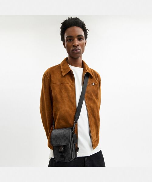 コンパクト【Coach】シグネチャー リーグ フォンクロスボディ COACH ショルダーバッグ リーグ フォーン クロスボディ バッグ