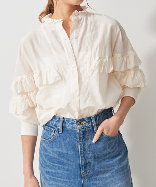 「Spick & Span」 長袖ブラウス FREE ベージュ レディース Spick＆Span 「Spick & Span」 長袖ブラウス FREE ベージュ
