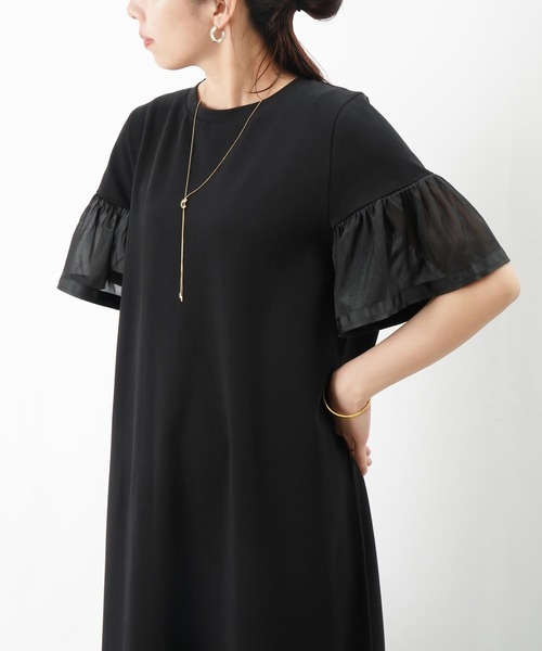 新品　LUCA　フリル付きワンピース LADY LUCK LUCA（レディラックルカ） ワンピース 半袖 LC/LLL 袖フリル