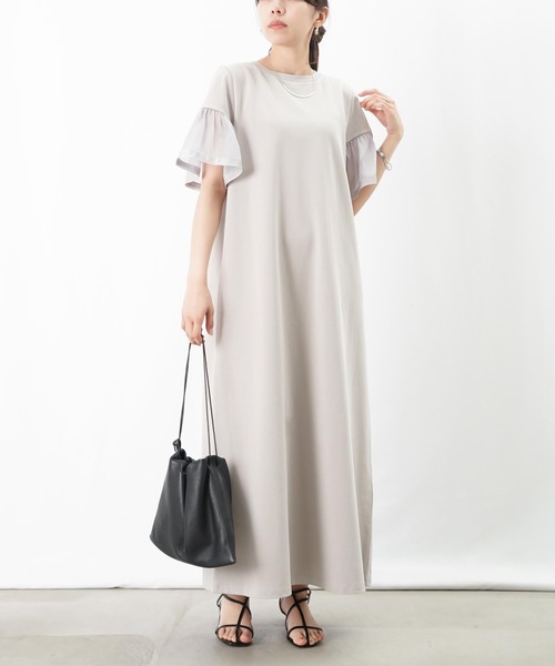 LADY LUCK LUCA ワンピース LC/LLL 袖フリルテープワンピース
