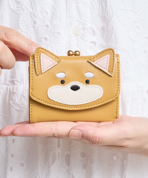 Sunny Side（サニーサイド） 財布 SUNNY SIDE:柴犬がま口三つ折ミニ