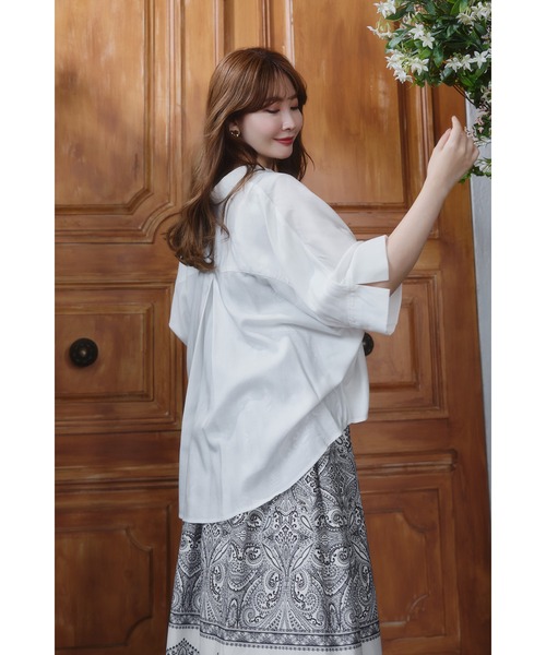Her lip to ブラウス シャツ Linen-Blend Easy Shirt レディース