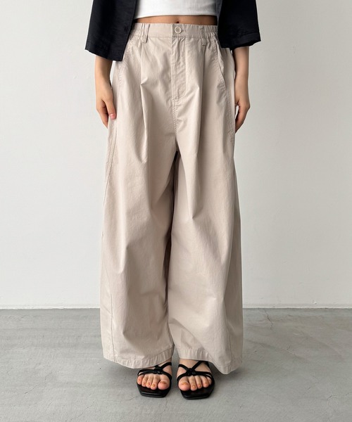 CANAL JEAN パンツ El mar コットンタックワイドパンツ