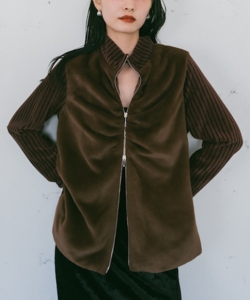 最終値下げ sahara Fluffy Layered Zip Top ブラック sahara Fur Docking Zip Top レディース : ZOZOTOWN Yahoo!店