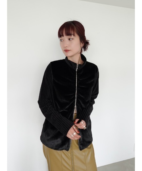 最終値下げ sahara Fluffy Layered Zip Top ブラック sahara Fur Docking Zip Top レディース : ZOZOTOWN Yahoo!店