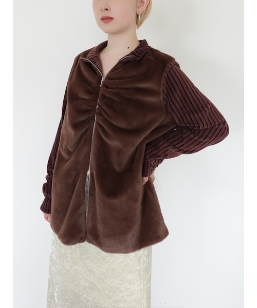 最終値下げ sahara Fluffy Layered Zip Top ブラック sahara Fur Docking Zip Top レディース : ZOZOTOWN Yahoo!店