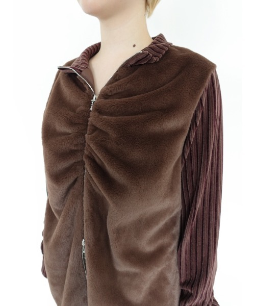 最終値下げ sahara Fluffy Layered Zip Top ブラック sahara Fur Docking Zip Top レディース : ZOZOTOWN Yahoo!店