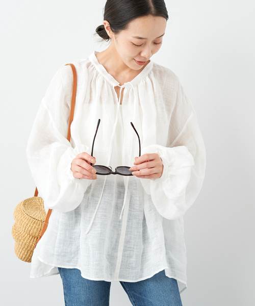 「Plage」 長袖ブラウス FREE ホワイト レディース