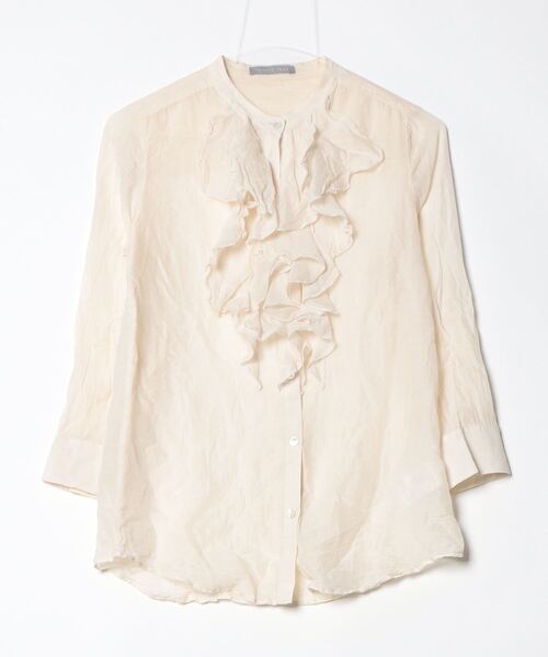 theory luxe 「theory luxe」 フリル長袖ブラウス 38 ベージュ
