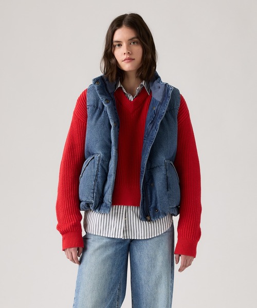 リーバイス ダウンベスト Levi's（リーバイス） ダウンベスト ベスト ウエスタンバブルベスト