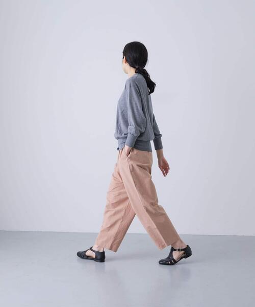 かぐれ ニット セーター コットンエアリー7分袖プルオーバー