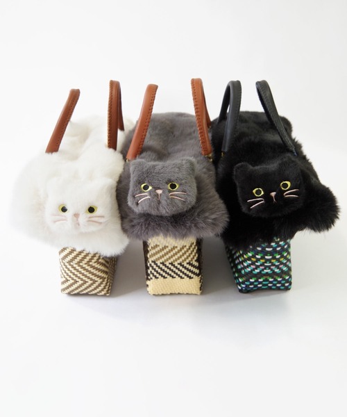 トートバッグ WOVEN (ウーヴン) / エコファー ねこフラップカバー