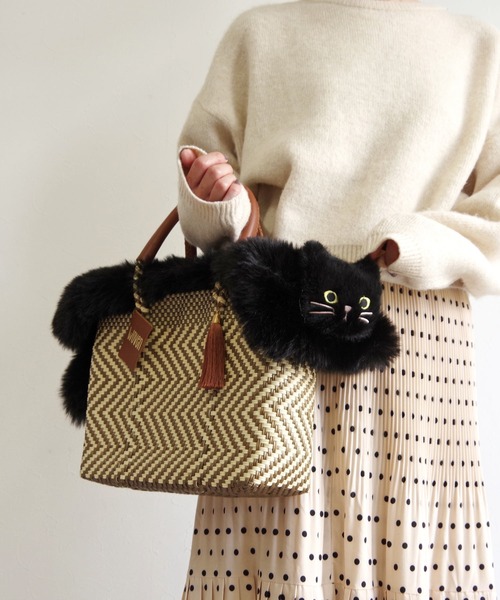 トートバッグ WOVEN (ウーヴン) / エコファー ねこフラップカバー