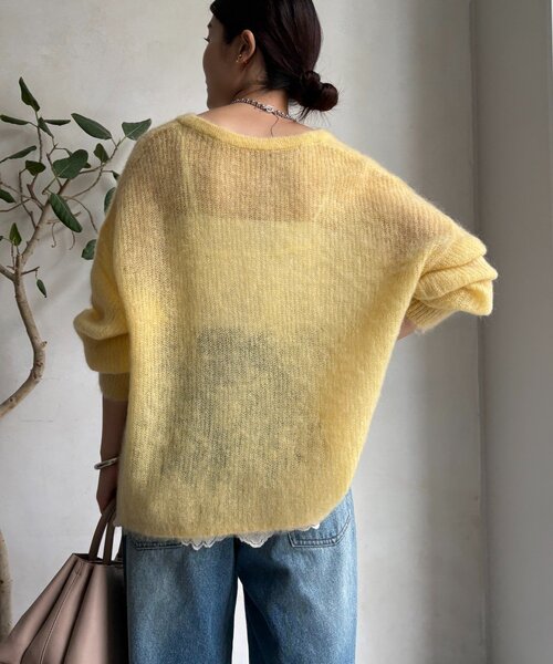 myu様♡ ドゥロワー モヘヤ 起毛ニット プルオーバー DouDou（ドゥドゥ） ニット セーター 「新色追加」起毛モヘヤ