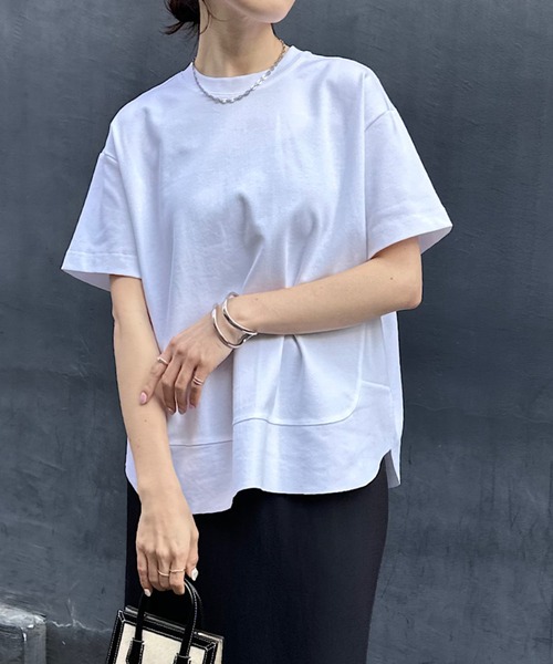 「COLLAGE GALLARDAGALANTE」 半袖Tシャツ FREE ネイビー レディース_画像3