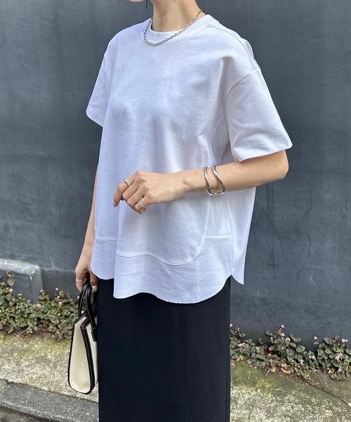 「COLLAGE GALLARDAGALANTE」 半袖Tシャツ FREE ネイビー レディース_画像4