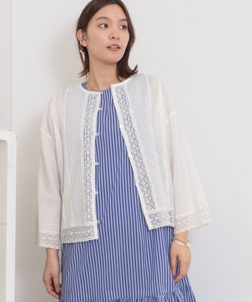 「POU DOU DOU」 7分袖ブラウス 3 ライトブルー レディース_画像2