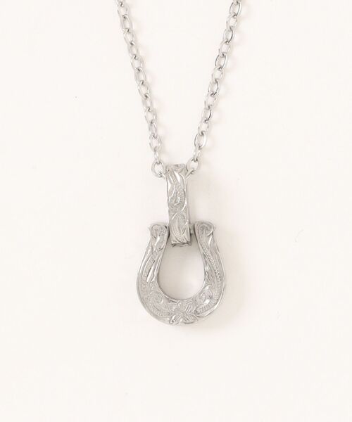 IRIEBEACH シルバーリングペンダントネックレス IRIEBEACH（アイリービーチ） ネックレス Horseshoe cz reversible