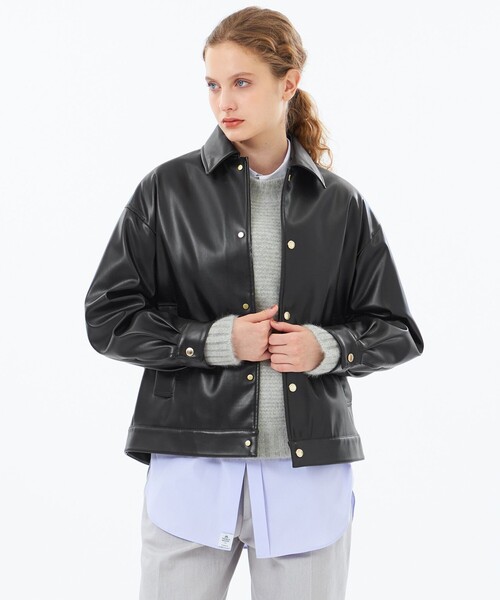 ブルゾン アウター 「WEB＆一部店舗限定」Faux Leatherブルゾン レディース