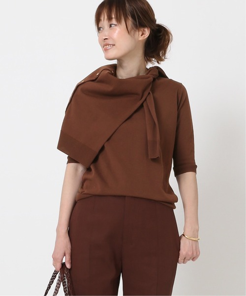 「Deuxieme Classe」 半袖ニット 38 ブラウン レディース_画像5