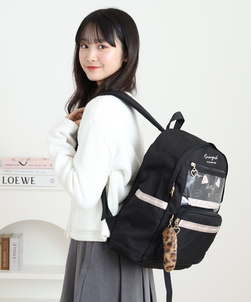 FUNALIVE（ファンアライブ） リュック Coboca+ポリPVCヒョウ柄ポーチ付