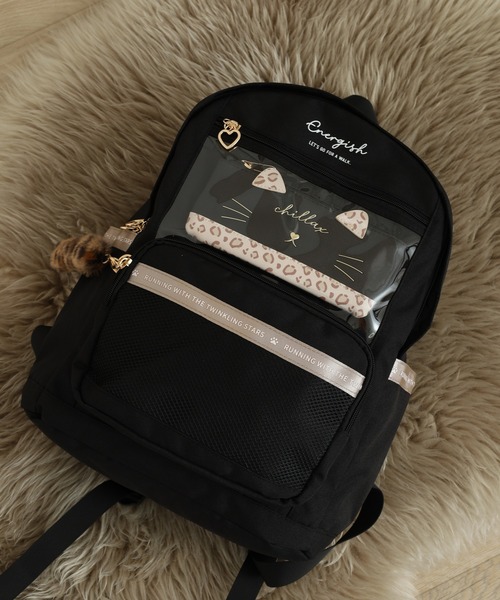 FUNALIVE（ファンアライブ） リュック Coboca+ポリPVCヒョウ柄ポーチ付