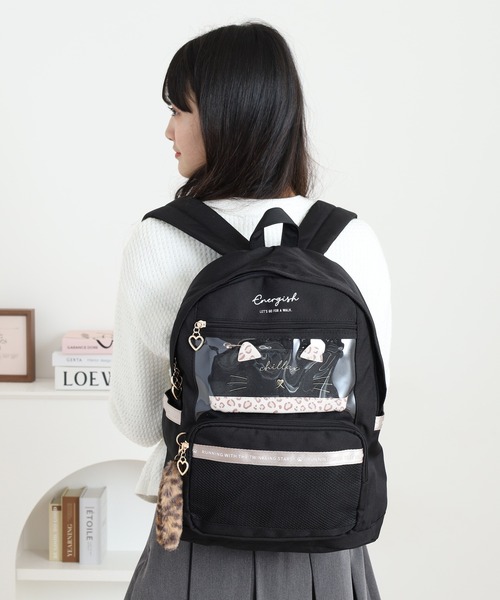 FUNALIVE（ファンアライブ） リュック Coboca+ポリPVCヒョウ柄ポーチ付