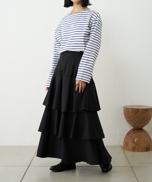 「SHENERY」 長袖カットソー FREE ブルー レディース_画像2