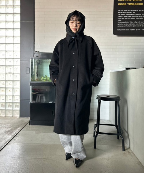 ♥LEONARD♥BLACKコート(オマケでスカーフベルト付き) LADYMADE（レディメイド）の「スカーフベルトフレアトレンチ（トレンチ