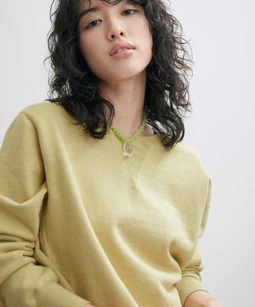 「REMI RELIEF」 スウェットカットソー M ライトグリーン レディース_画像6