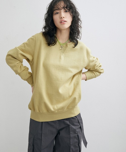 「REMI RELIEF」 スウェットカットソー M ライトグリーン レディース_画像7