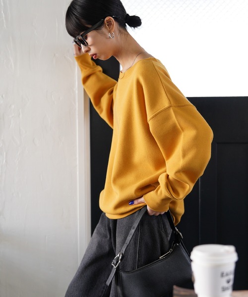 【新品タグ付き】ボートネックワイドスウェット ワイド ボートネック スウェット トップス