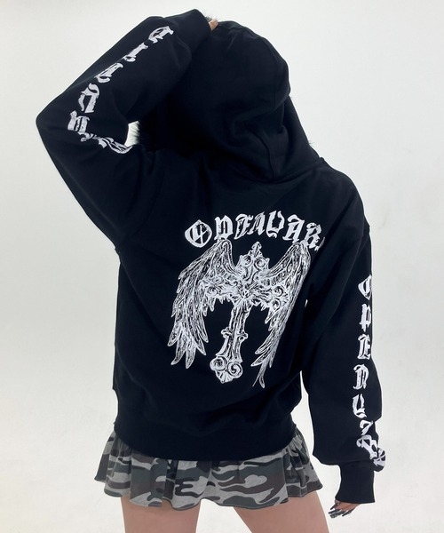 OY（オーワイ） パーカー 「OY/オーワイ」GOTHIC CROSS FAUX FUR