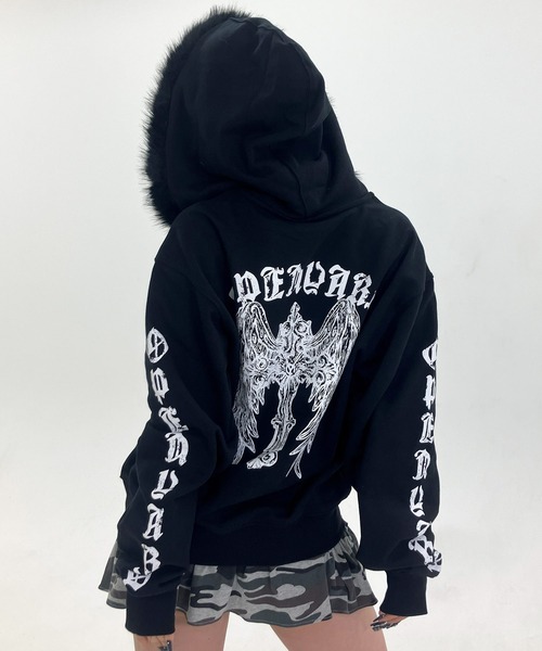 OY（オーワイ） パーカー 「OY/オーワイ」GOTHIC CROSS FAUX FUR