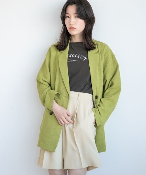 「LOWRYS FARM」 テーラードジャケット FREE アイボリー レディース_画像3