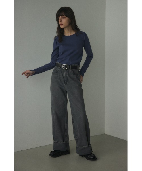 「BLACK BY MOUSSY」 デニムパンツ 24inch ブラック レディース_画像2