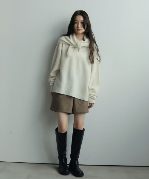 anuke（アンヌーク） ニット セーター anuke Layered Scarf Knit