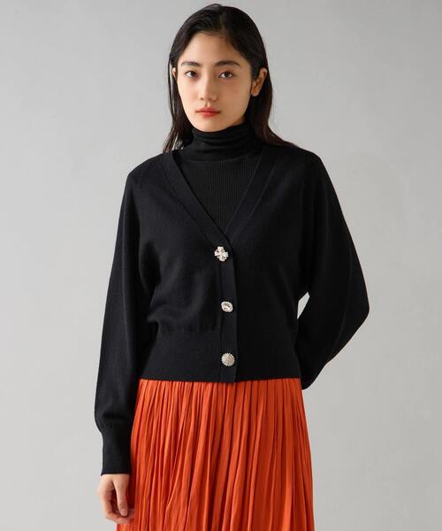 Tiara（ティアラ） ニット セーター ビジューボタンカーディガン