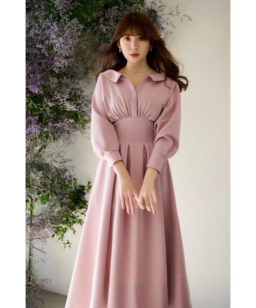 美品✨ルネ パールジッパーワンピース ドレス 半袖 ピンク Mサイズ jacquard dress #2カラー | ワンピース | JUMELLE