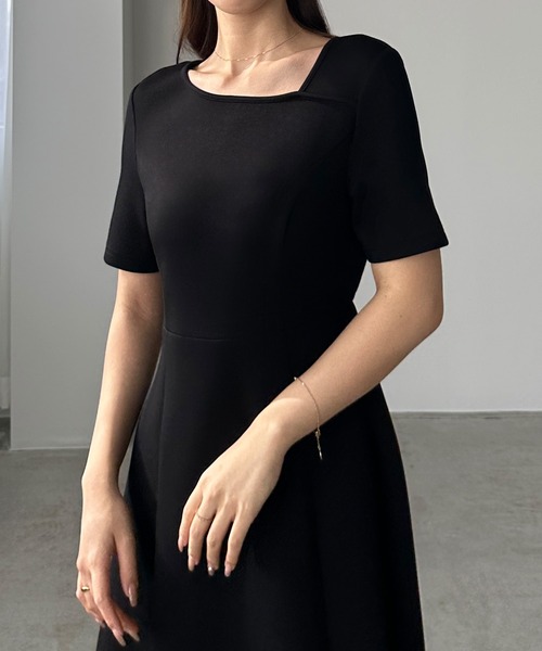 「Louere」 半袖ワンピース LARGE ブラック レディース_画像5