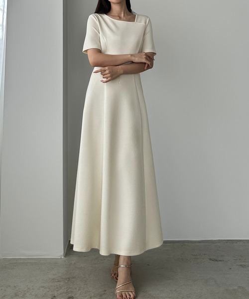 「Louere」 半袖ワンピース LARGE ブラック レディース_画像7