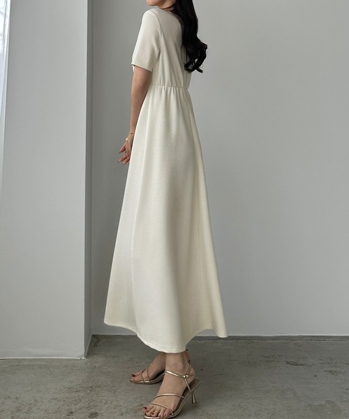 「Louere」 半袖ワンピース LARGE ブラック レディース_画像9