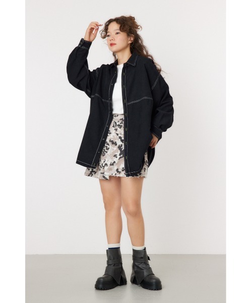 「RODEO CROWNS WIDE BOWL」 長袖シャツ FREE スモークピンク レディース_画像5