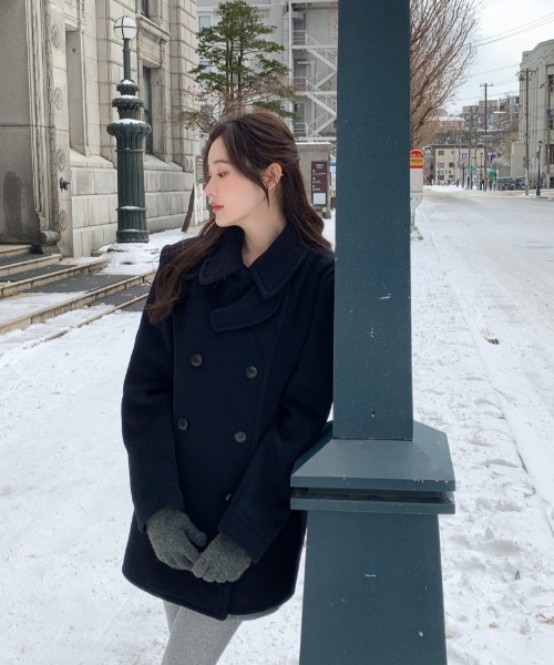 Ballsey ダブルブレストピーコート FAVORITO ピーコート pコート ダブルブレストメルトンジャケット