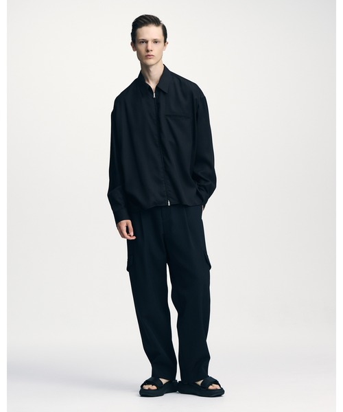 SOPHNET.（ソフネット） ワイドパンツ スラックス DOESKIN WOOL SIDE