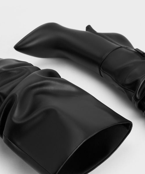 「CHARLES & KEITH」 ロングブーツ 23cm ブルー レディース_画像4