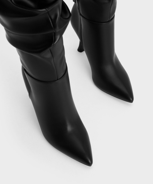 「CHARLES & KEITH」 ロングブーツ 23cm ブルー レディース_画像5