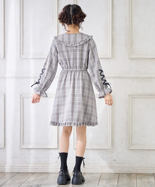 「Amourire girl」 「KIDS」長袖ワンピース 160cm ベージュ キッズ_画像4