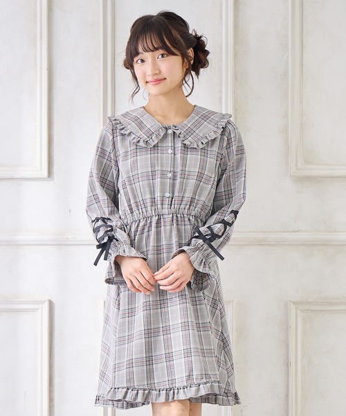 「Amourire girl」 「KIDS」長袖ワンピース 160cm ベージュ キッズ_画像6