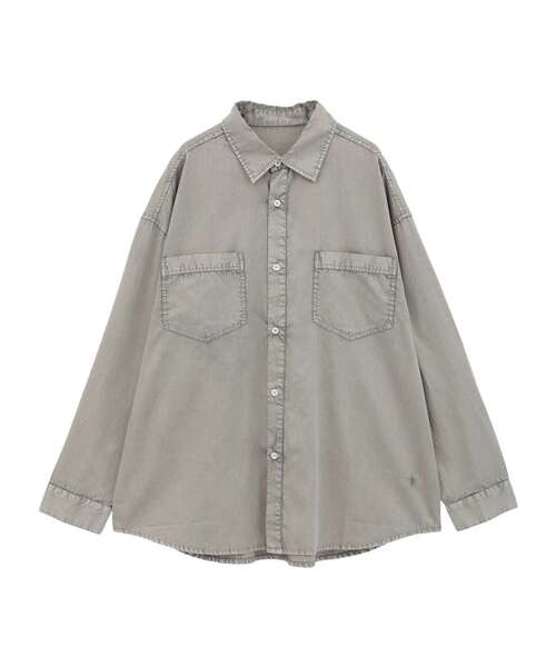 CONVERSE TOKYO ブラウス シャツ ACID WASH STAR PATCH SHIRT